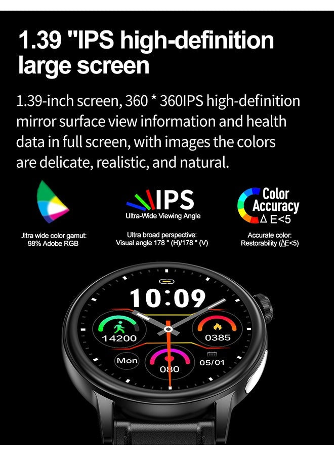 Men's Watches, Sports Watches, Smart Electronic Watches, Business Electronic Watches, Black Tape Material, Bluetooth Calls, Multi-Sports Modes, Smart AI Language Assistants
