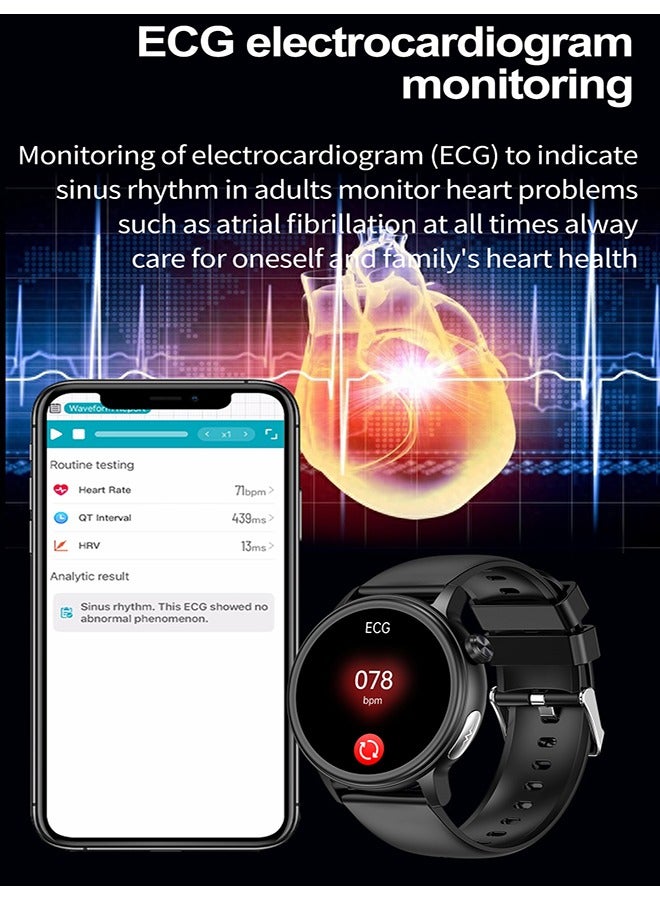 Men's Watches, Sports Watches, Smart Electronic Watches, Business Electronic Watches, Black Tape Material, Bluetooth Calls, Multi-Sports Modes, Smart AI Language Assistants