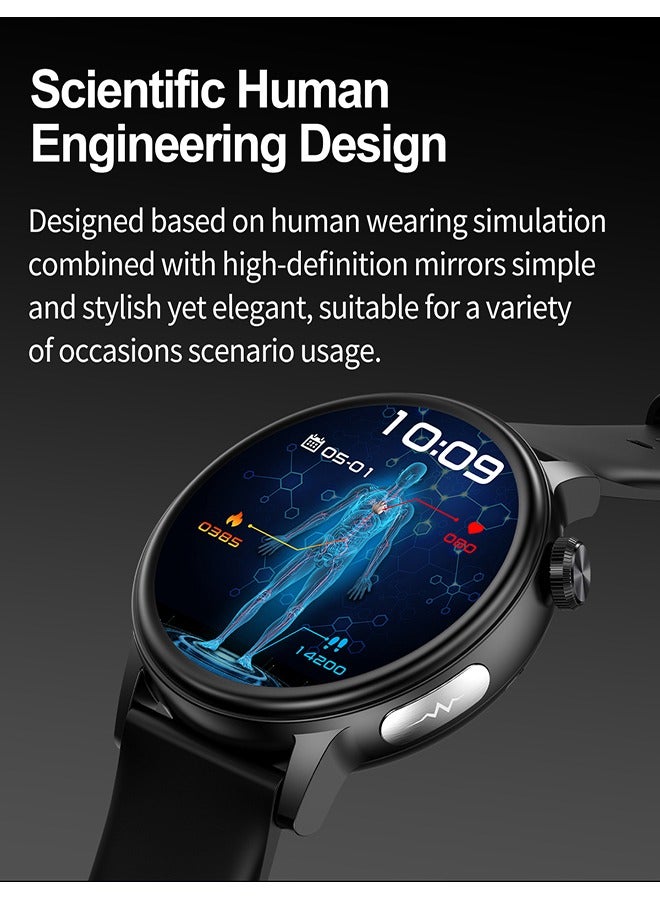 Men's Watches, Sports Watches, Smart Electronic Watches, Business Electronic Watches, Black Tape Material, Bluetooth Calls, Multi-Sports Modes, Smart AI Language Assistants