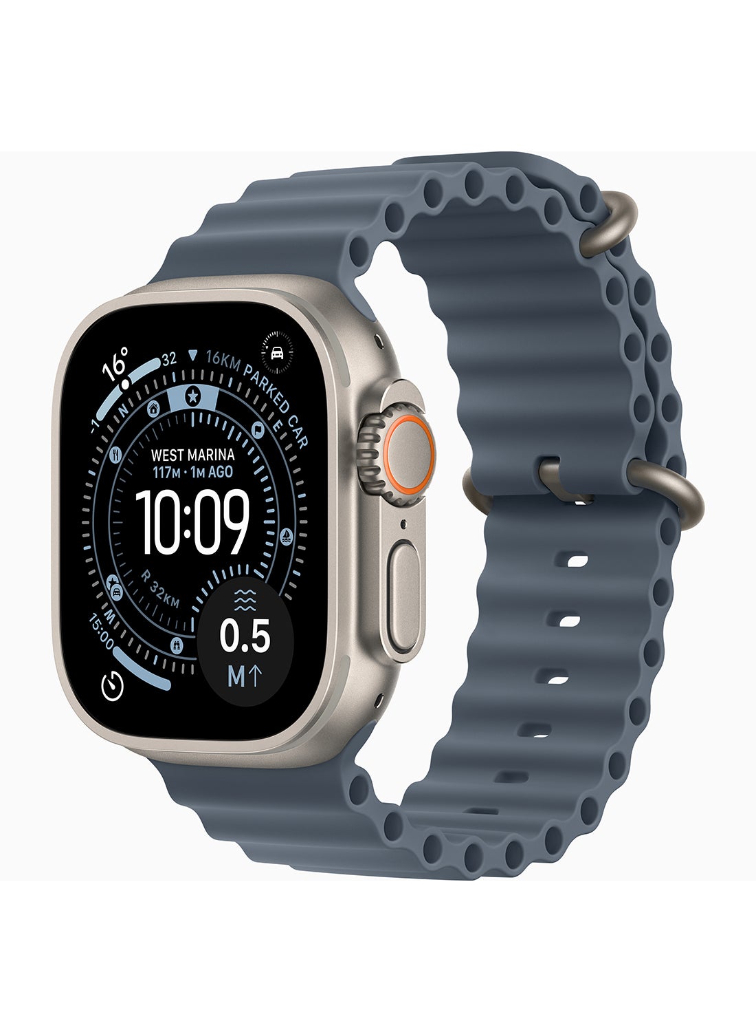 Watch Ultra 3 GPS + Cellular 49mm Natural Titanium Case With Anchor Blue Ocean Band